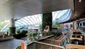 Perspective of indoor garden between shop under skylight roof at True digital park building