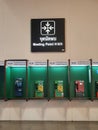 Bangkok, Thailand on May 21, 2023. Public telephones located at Don Mueang International Airport