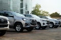 Bangkok, Thailand - May 13, 2018 :Row of New Pickup Trucks For Sale, Toyota Hilux Revo 2018 Royalty Free Stock Photo