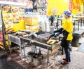 Sea food cook on Yaowarat Road, Bangkok