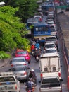 Bangkok,Thailand. On May 26 2018 traffic situation during under