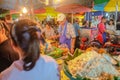 Unacquainted Thailand people or tourist walking in `Loi Krathong ` Festival of Wat Saket Temple.Bangkok city Thailand