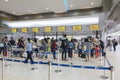 Bangkok, Thailand - May 14, 2016: Unidentified people check in f