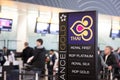 View of Thai Airways Sign at the Heathrow Airport as Thai Airways Might Declare Bankruptcy Soon