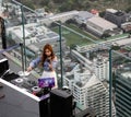 Violinist girl on King Power Mahanakhon, Bangkok