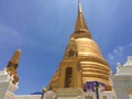 Bangkok ,Thailand May 14, 2019: Wat Bowonniwet Vihara.The hightlights of the temple are Uposatha Hall, the Main Gateway, The Red