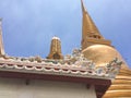 Bangkok ,Thailand May 14, 2019: Wat Bowonniwet Vihara.The hightlights of the temple are Uposatha Hall, the Main Gateway, The Red