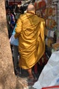 Bangkok, Thailand: Monk on Thanon Maha Rat Royalty Free Stock Photo