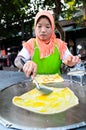 Bangkok,Thailand:Muslim women cooking Roti dessert