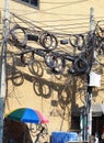 The chaos of cables and wires on every street