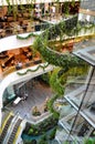Green vertical interior design of Emquartier shopping mall dining floors Bangkok Thailand Royalty Free Stock Photo