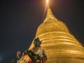Chedi Phukhao Thong or Golden mount at wat saket temple in bangkok city Thailand.Bangkok city Travel landmark