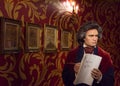 Ludwig van Beethoven wax figure display at Madame Tussauds Museum,Siam Discovery in Bangkok Thailand