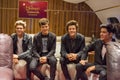 Members of the boy band One Direction wax figure Royalty Free Stock Photo