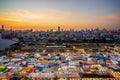 Night view of the Train Night Market Ratchada