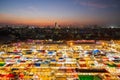 Night view of the Train Night Market Ratchada