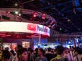 BANGKOK, THAILAND - November 4 2017 : People visit an exterior view of Youtube Space, n at Thailand game show big festival 2017 in