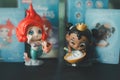 Bangkok, Thailand - November 11, 2023: POP MART Disney 100th anniversary Princess Childhood Series, Ariel and Tiana