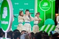 BANGKOK, THAILAND - NOVEMBER 21, 2018: Press conference event by Grab to annouce BNK 48 band to become Brand Ambassador