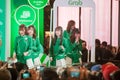 BANGKOK, THAILAND - NOVEMBER 21, 2018: Press conference event by Grab to annouce BNK 48 band to become Brand Ambassador
