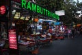 Bangkok, Thailand - November 30, 2019: Rambuttri Alley in central Bangkok, widely known as a world-famous backpacker ghetto with Royalty Free Stock Photo