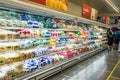 Bangkok, Thailand - November, 01, 2020 : Unidentified name People walk around the Mall and buy frozen food in makro supermarket at