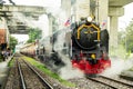 Train pacific steam locomotive in Chulalongkorn Day is holiday that important of Thailand.