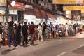 Bangkok Thailand a lot of people, walking at Street food of Bangkok Some street vendors operate in groups the Royalty Free Stock Photo