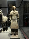 Terracotta Soldier and warrior figures from Qin Shi Huang tomb mausoleum exhibited at National museum,Bangkok, Thailand