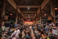 Unacquainted People in Mochit Bus station bangkok Thailand in the long weekend.