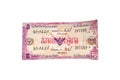 Bangkok, Thailand - October 27, 1964. 2507 Antique Lotto or Lottery on white background, isolated 267587 Royalty Free Stock Photo