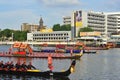 Big training of the Royal Barges Procession, the last royal ceremony of the Royal Coronation Ceremony Of King Rama X