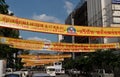 Overhanging extra-large banners in Yaowarat