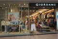 Bangkok, Thailand - October 16, 2023 Storefront with Giordano logo.