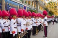 Bangkok, Thailand - October 25, 2013 : Thai guardsman band march