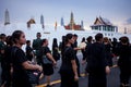 BANGKOK THAILAND - OCTOBER 5,2017 : thai mourners people wearing