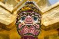 Bangkok (Thailand), October 2015 - Wat Phra Kaew statue close-up Royalty Free Stock Photo