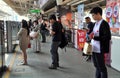 Bangkok, Thailand: Passengers at Sala Daeng BTS Station Royalty Free Stock Photo