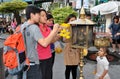 Bangkok, Thailand: People Lighting Incense Royalty Free Stock Photo