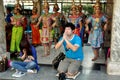 Bangkok, Thailand: People Praying at Erawan Shrine Royalty Free Stock Photo