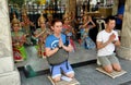 Bangkok, Thailand: People Praying at Erawan Shrine Royalty Free Stock Photo