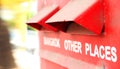 Bangkok Thailand postbox red color