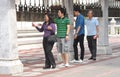 Bangkok, Thailand: Ringing Prayer Bells Royalty Free Stock Photo