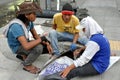 Bangkok, Thailand: Seated Workers