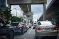 Traffic jam in town Royalty Free Stock Photo