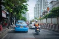 Traffic on road in Bangkok Royalty Free Stock Photo