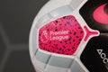 Close-Up on Nike Merlin Football The Official English Premier League Match Ball Royalty Free Stock Photo