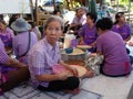 A group of women prepare a dessert at the Taling Chan Floating Market in Bangkok