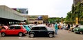 Many Old classic Mini Austin cooper parked on the street in Vintage car festival at Bangkok, Thailand Royalty Free Stock Photo