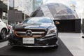 BANGKOK, THAILAND - SEPTEMBER 26, 2015: Mercedes-Benz CLA 45 AMG presented on Mercedes-Benz Star Dome display Royalty Free Stock Photo